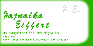 hajnalka eiffert business card
